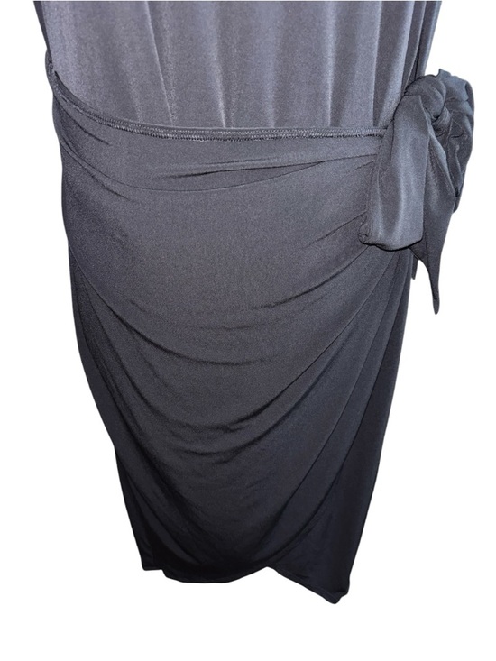 Express Black Sleeveless Midi Dress w/Side Knot Detail, P:20.5-25”, L:47” RT $78 - Picture 4 of 7